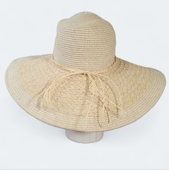 Sun N' Sand Sun Hat Women's One Size Summer Straw Floppy Vacation Beach Boho - Picture 1 of 14
